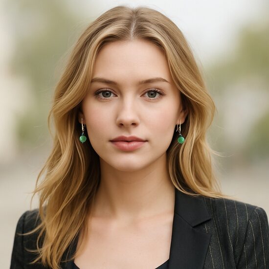 Zaļā avanturīna auskari